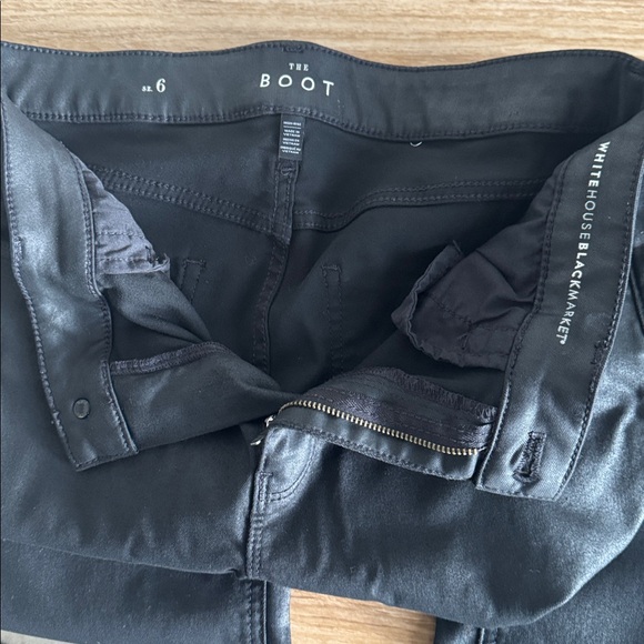 White House Black Market Black Bootcut Pants High Rise Stretchy Comfy Size 6 EUC - Picture 5 of 12